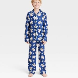 Boys' Star Wars: The Mandalorian The Child 2pc Coat Pajama Set - Blue New